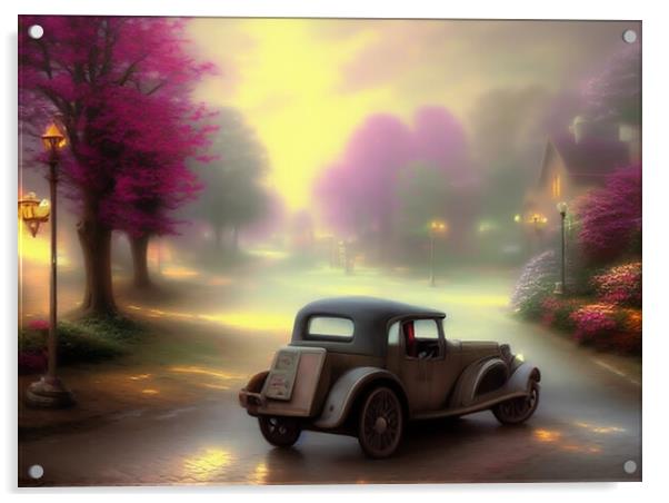 Misty Morning in the Burbs Acrylic by Picture Wizard