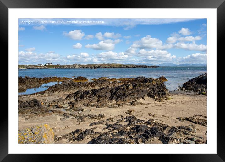 Borthwen Beach, Anglesey Framed Mounted Print by Derek Daniel
