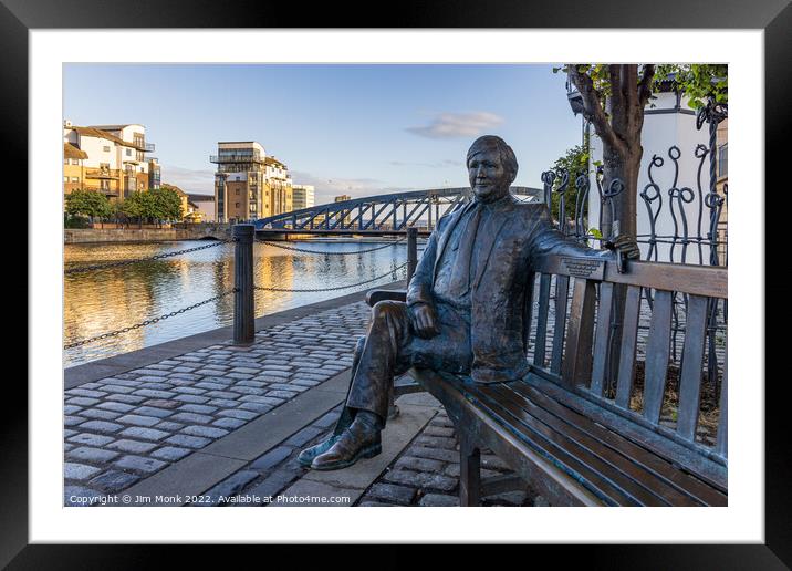 Sandy Irvine Robertson statue, Leith Framed Mounted Print by Jim Monk