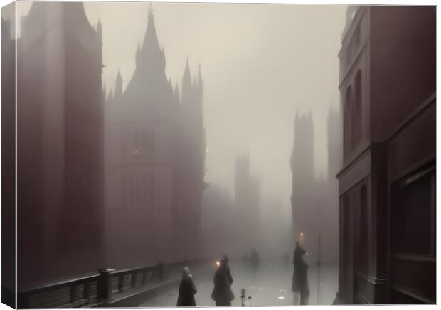 Misty City Canvas Print by Picture Wizard