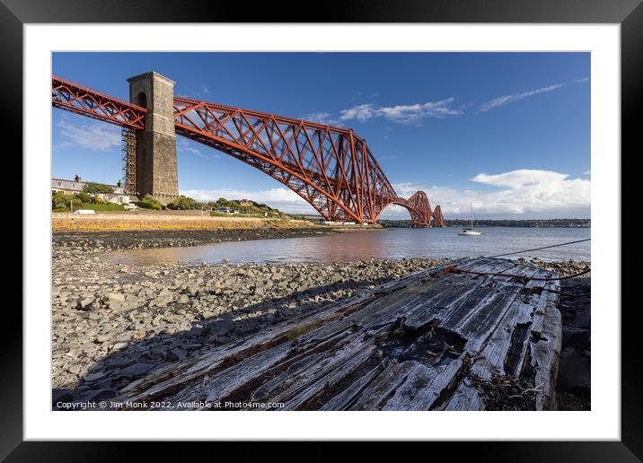 Forth Rail Bridge from North Queensferry Framed Mounted Print by Jim Monk