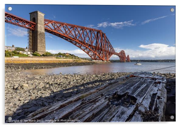 Forth Rail Bridge from North Queensferry Acrylic by Jim Monk
