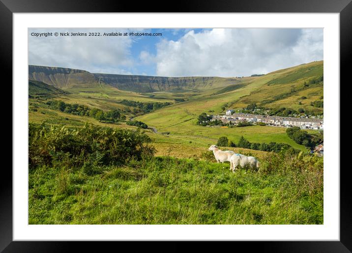 The Top End of Cwmparc off the Rhondda Fawr Valley  Framed Mounted Print by Nick Jenkins