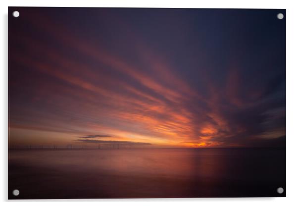 Great Yarmouth sunrise Acrylic by Simon Wrigglesworth