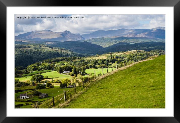 Welsh Countryside Landscape Wales Framed Mounted Print by Pearl Bucknall