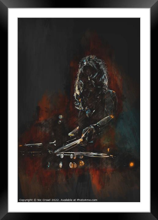 The Drummer Framed Mounted Print by Nic Croad