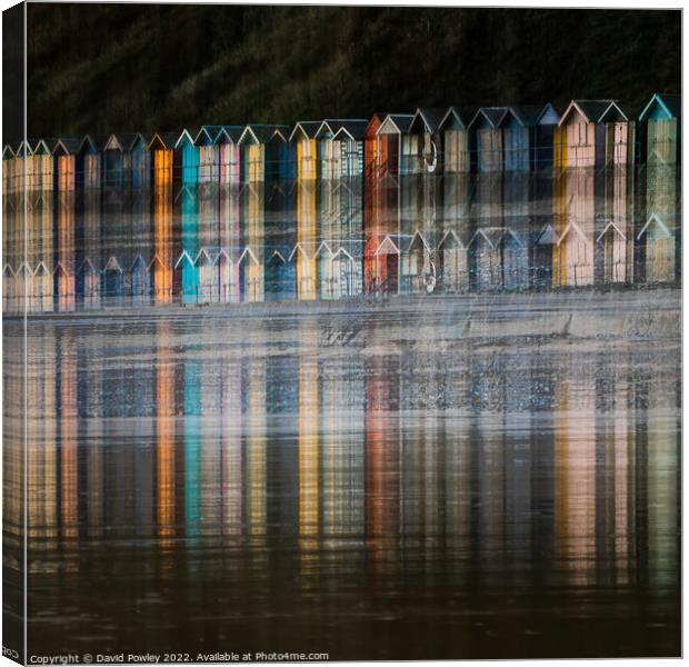 Stunning Cromer Beach Hut Seascape Canvas Print by David Powley