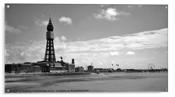 Majestic Blackpool Tower Acrylic by Rodney Hutchinson