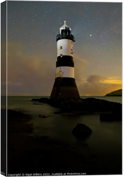Penmon Lighthouse, Anglesey Canvas Print by Nigel Wilkins