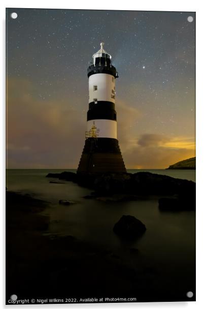 Penmon Lighthouse, Anglesey Acrylic by Nigel Wilkins