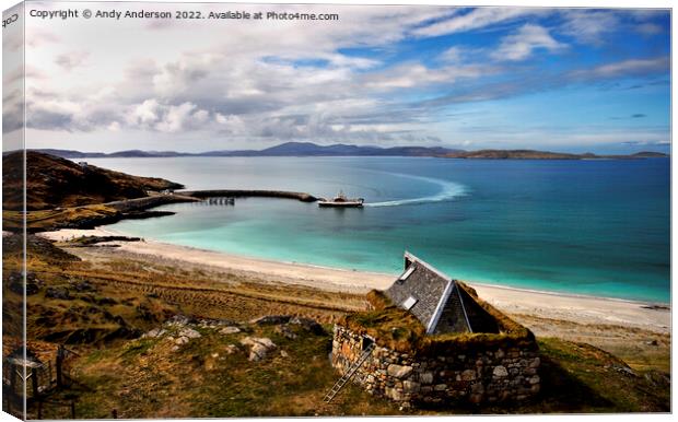 Barra to Eriskay ferry Canvas Print by Andy Anderson