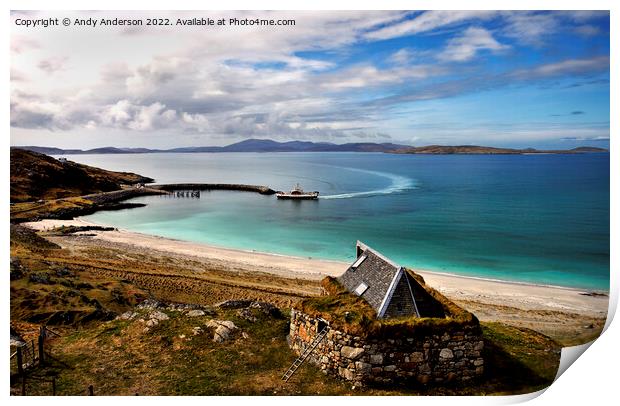Barra to Eriskay ferry Print by Andy Anderson