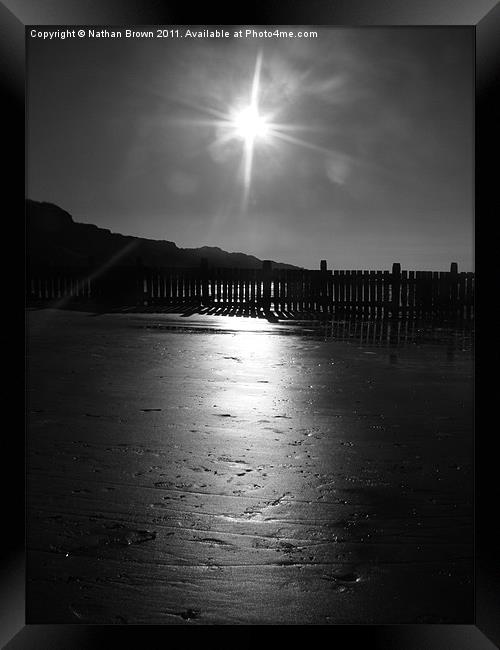 Beach at Overstrand Framed Print by Nathan Brown