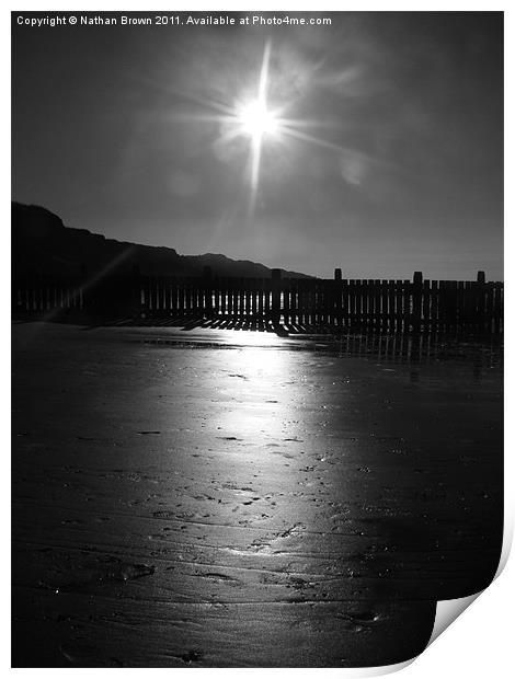 Beach at Overstrand Print by Nathan Brown