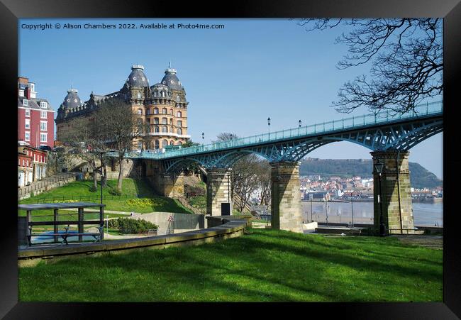Scarborough Spa Bridge Framed Print by Alison Chambers