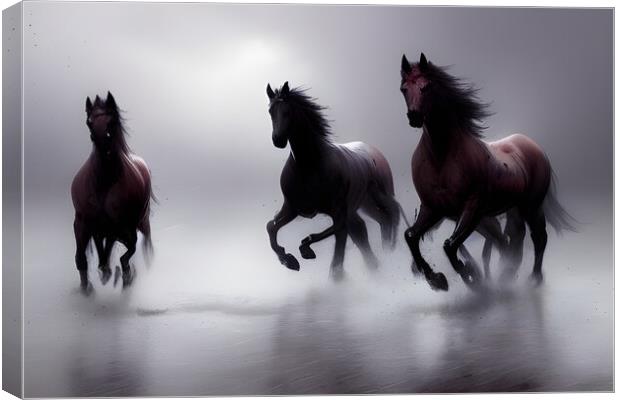 Wild Horses Canvas Print by Picture Wizard