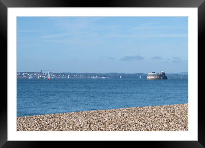 Solent Forts Portsmouth Framed Mounted Print by kathy white