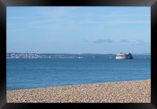 Solent Forts Portsmouth Framed Print by kathy white