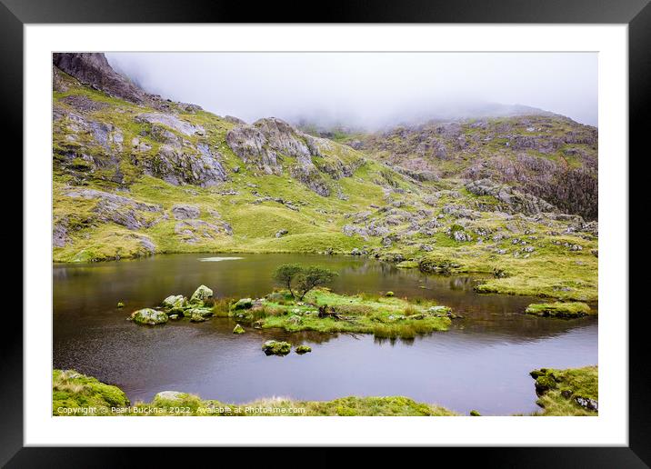 Llyn Glas Lake Llanberis Snowdonia Framed Mounted Print by Pearl Bucknall