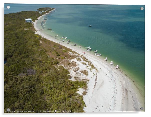 Cayo Costa Island Beach, Florida Close to Pine Isl Acrylic by Samuel Foster