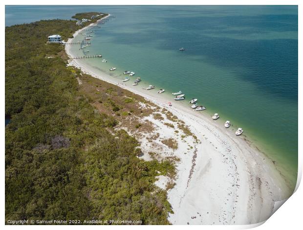 Cayo Costa Island Beach, Florida Close to Pine Isl Print by Samuel Foster