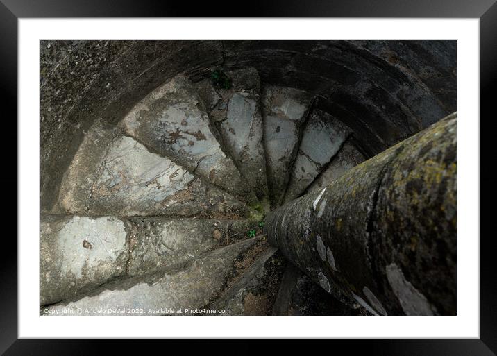 Medieval Stairs of Serpa Castle Framed Mounted Print by Angelo DeVal