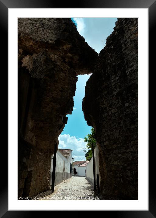 Looking from Serpa Castle entrance Framed Mounted Print by Angelo DeVal