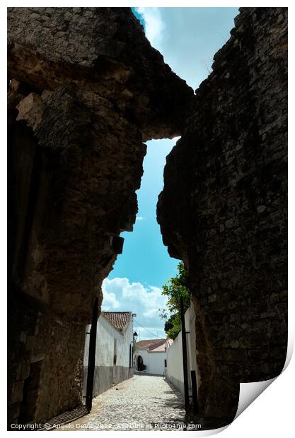 Looking from Serpa Castle entrance Print by Angelo DeVal