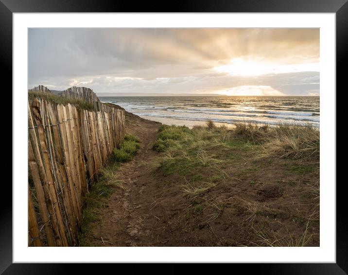 Pathway through the dunes Framed Mounted Print by Tony Twyman