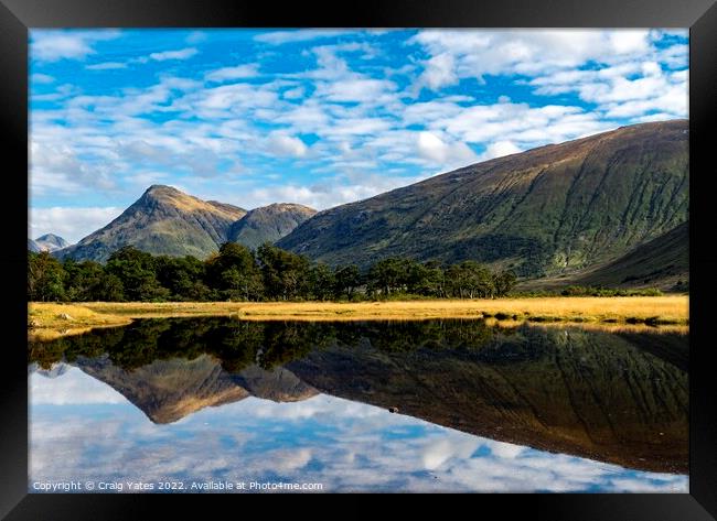 Loch Etive reflection Scotland. Framed Print by Craig Yates
