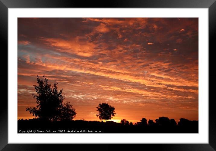 Sky cloud Framed Mounted Print by Simon Johnson