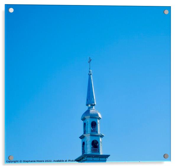 Steeple of St. Clement's Church, Ottawa Acrylic by Stephanie Moore