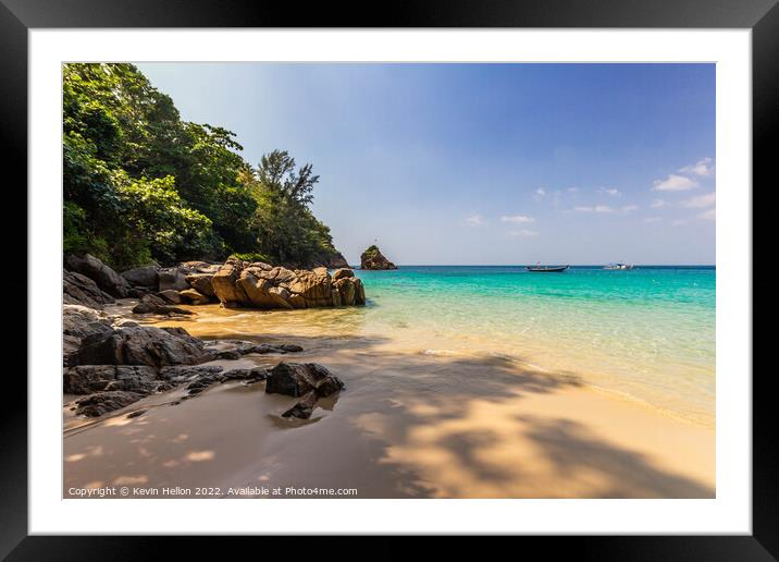 Banana Beach, Phuket, Thailand Framed Mounted Print by Kevin Hellon