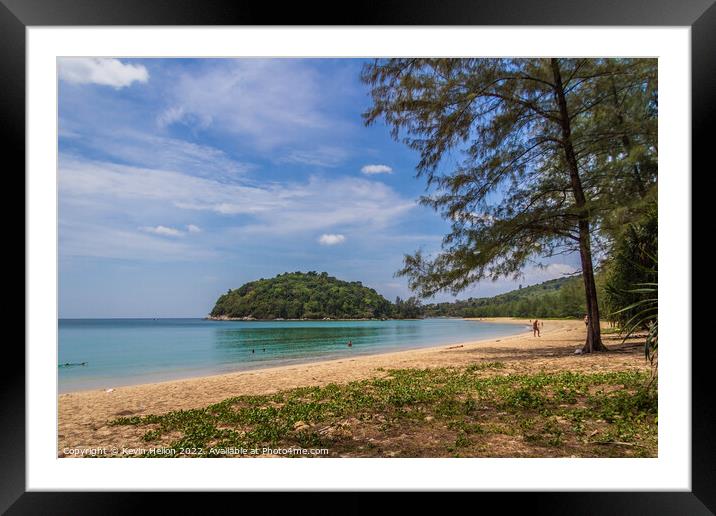 Layan Beach, Bang Tao Bay, Phuket, Thailand Framed Mounted Print by Kevin Hellon