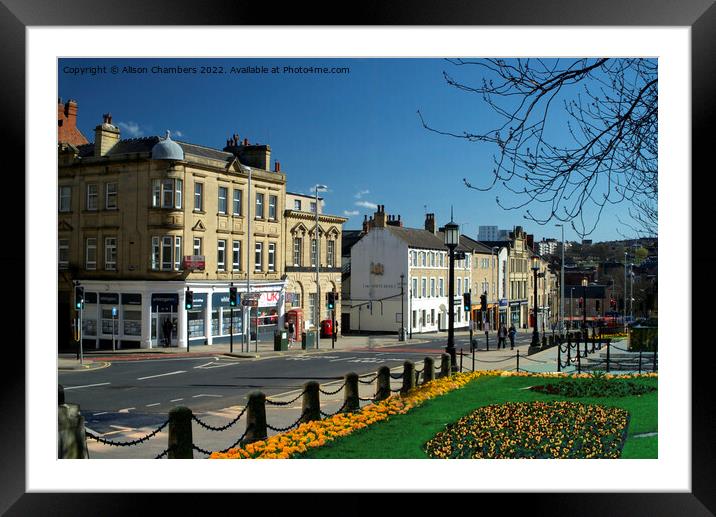 Barnsley Town Centre Framed Mounted Print by Alison Chambers