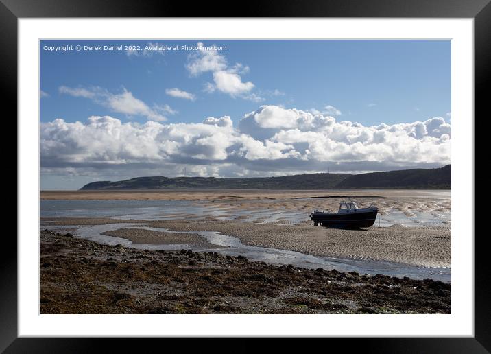 Marooned Boat, Red Wharf Bay, Anglesey Framed Mounted Print by Derek Daniel