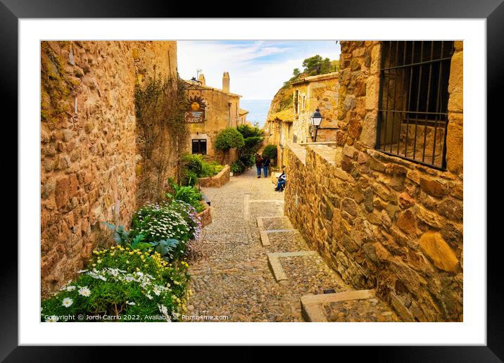 Historic center of Tossa - CR2204-6924-ABS Framed Mounted Print by Jordi Carrio