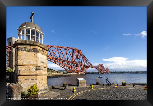 North Queensferry Harbour Light Tower Framed Print by Jim Monk