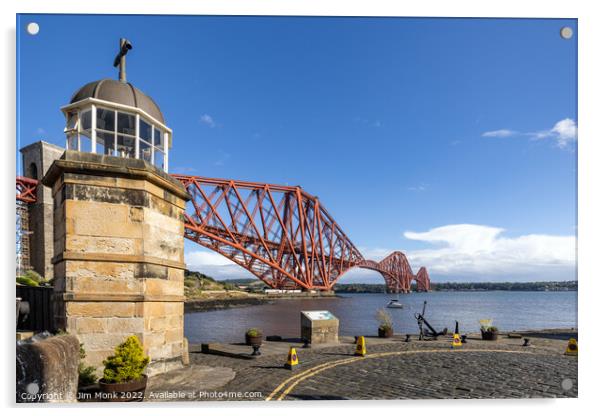 North Queensferry Harbour Light Tower Acrylic by Jim Monk