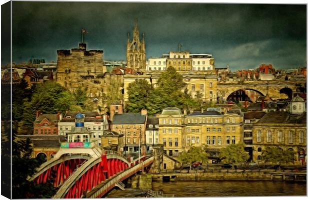 Newcastle upon Tyne Cityscape Canvas Print by Martyn Arnold
