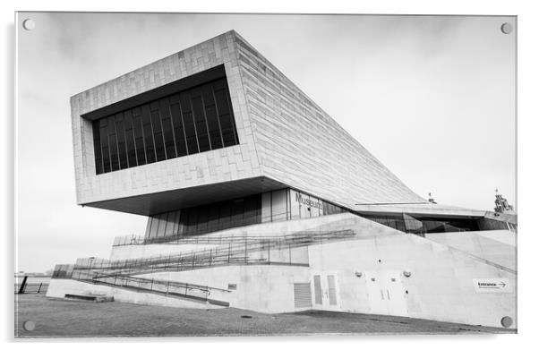 Museum of Liverpool in black and white Acrylic by Jason Wells