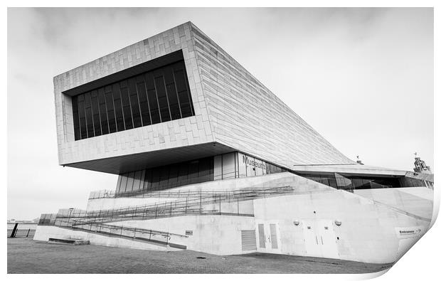 Museum of Liverpool in black and white Print by Jason Wells
