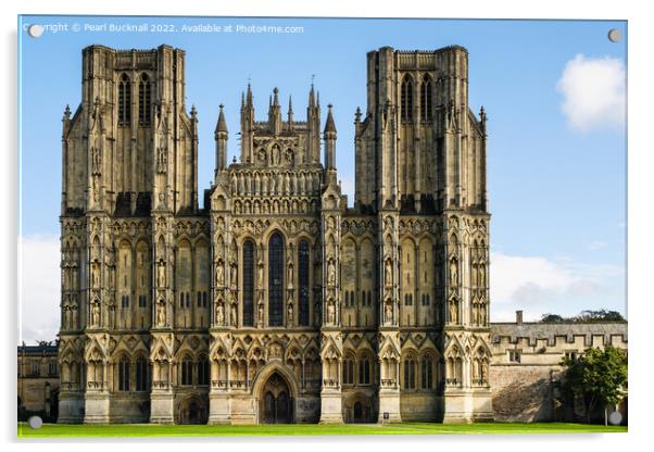Wells Cathedral Somerset Acrylic by Pearl Bucknall
