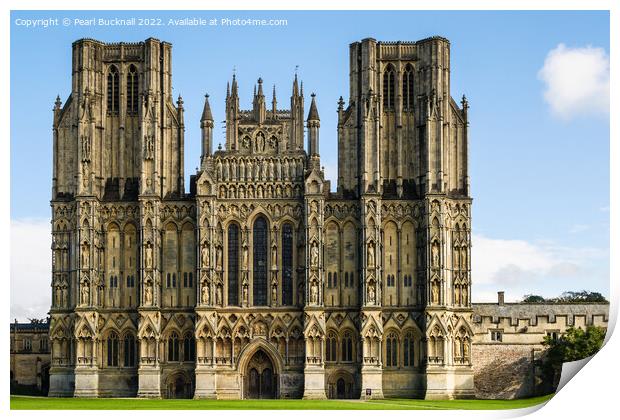 Wells Cathedral Somerset Print by Pearl Bucknall
