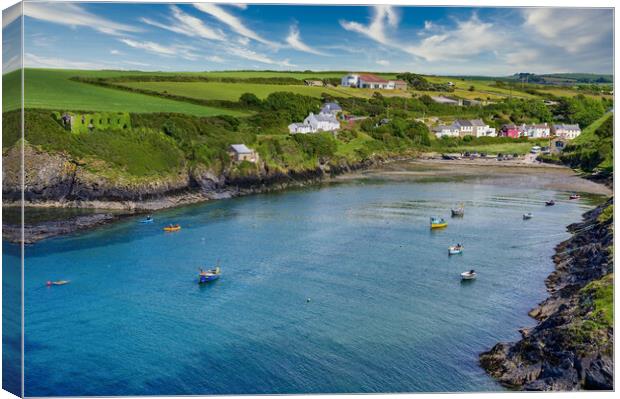 View of Abercastle in Pembrokeshire Canvas Print by Tracey Turner