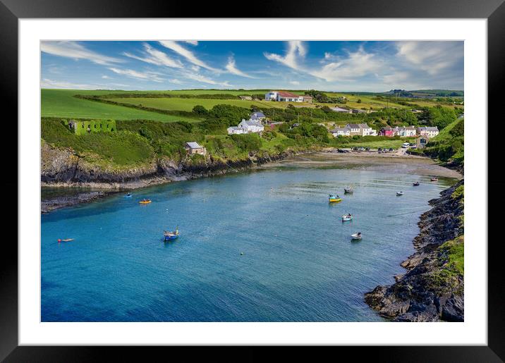View of Abercastle in Pembrokeshire Framed Mounted Print by Tracey Turner