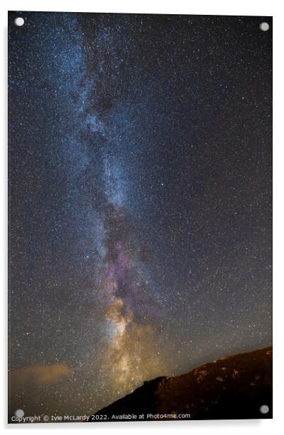 Milky Way, looking down on the Isle of Harris Acrylic by Ivie McLardy