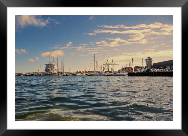 falmouth,Falmouth Golden Hour Framed Mounted Print by kathy white