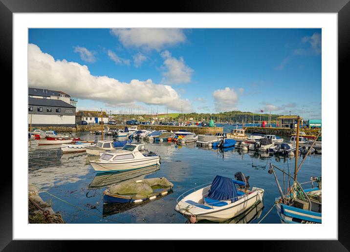 falmouth,Falmouth Harbour Cornwall Framed Mounted Print by kathy white