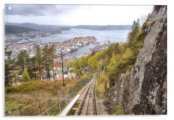 Majestic Beauty of Bergen Train Acrylic by kathy white